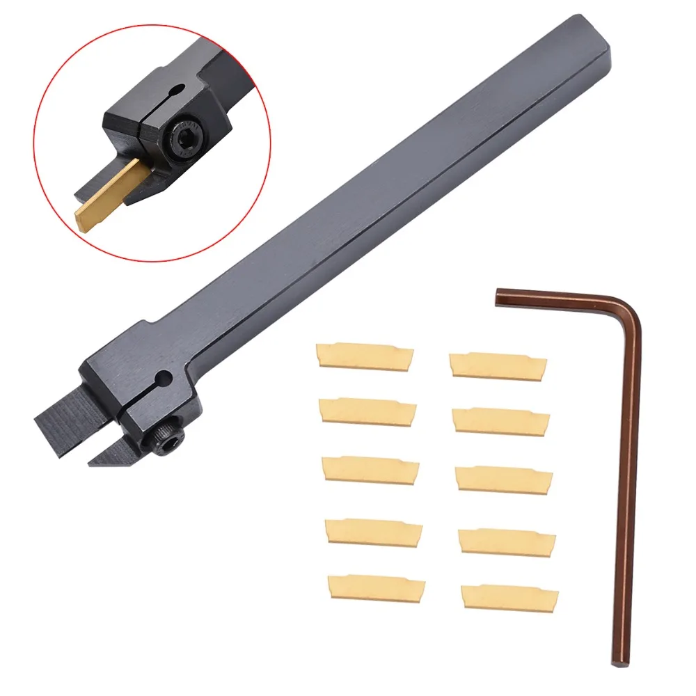 

1pc MGEHR1010-2 Turning Tool Holder Boring Bar +10pcs MGMN200 Blades Inserts For Home Tool