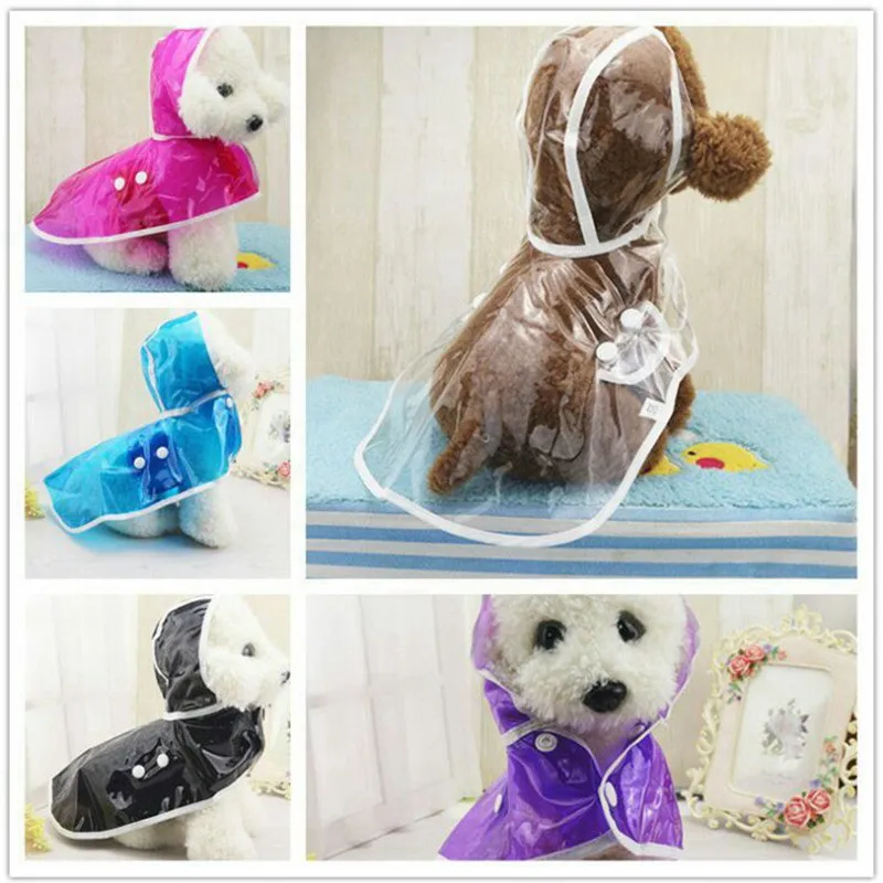 Raincoat Clear Breathable Transparent Raincoat PVC Puppy Plastic Rain