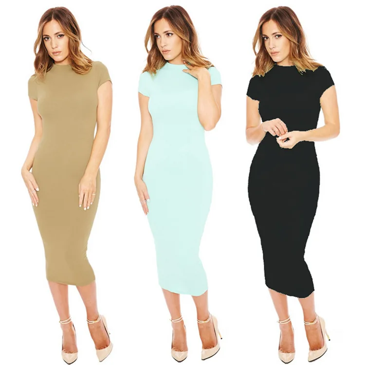 mid calf bodycon dresses