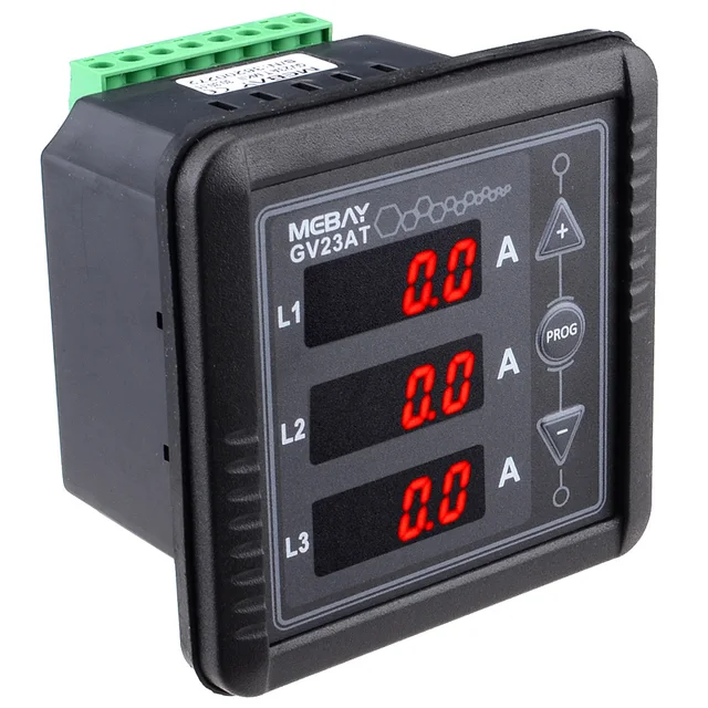 Ammeter Ac Ammeter Three Phase Ammeter Digital Current Meter GV23AT Generator Three Phase Ac Ammeter Tester Digital Display Ac Current Meter