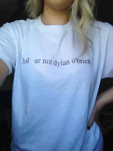 Футболка lol ur not dylan o' Brien Женская забавная футболка с надписью | одежда