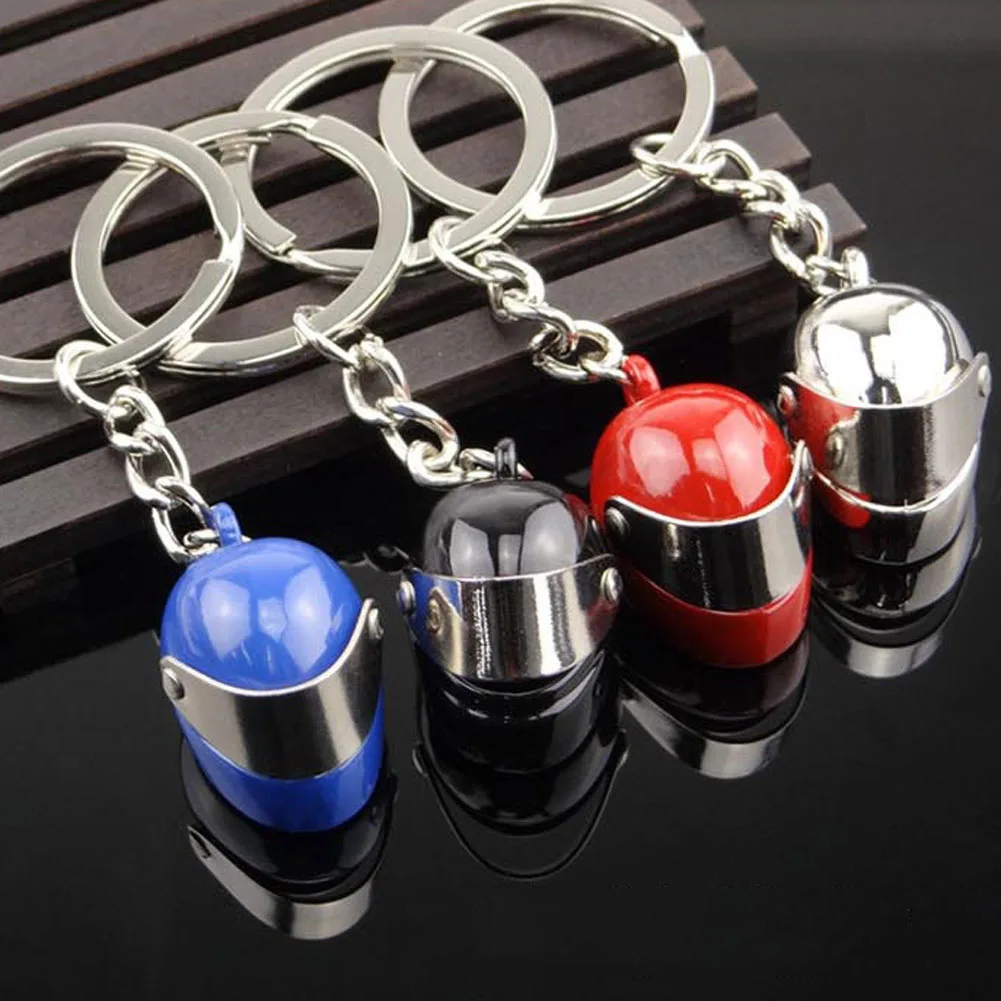 

2019 Hot Sale Silver Plated Cool Keyring 3D Car Motorcycle Bicycle Helmet Auto Key Chain Ring Keychain high quality 4 colors