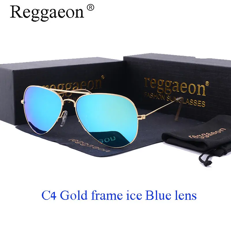 

2018 reggaeon classic Brand glass sunglasses Men women glass lens Anti-glare hot sun superstar glasses driving 3025 UV400 58mm