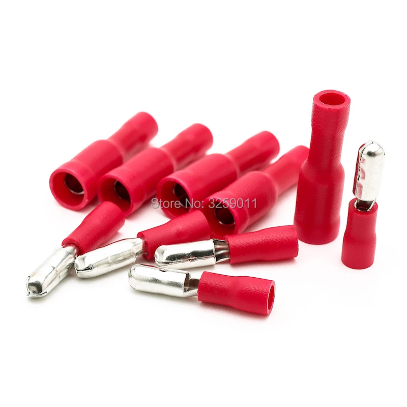

1PCS Butt Connector Crimp Terminal Male Female Pre-Insulating Joint 22-16 AWG MPD 1.25-156 FRD 1.25-156 RED