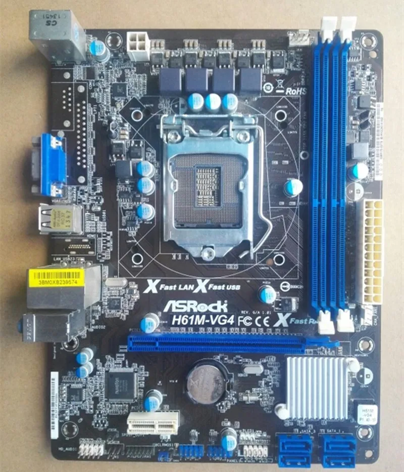 Used, 100% original motherboard for ASRock H61M VG4 LGA ...