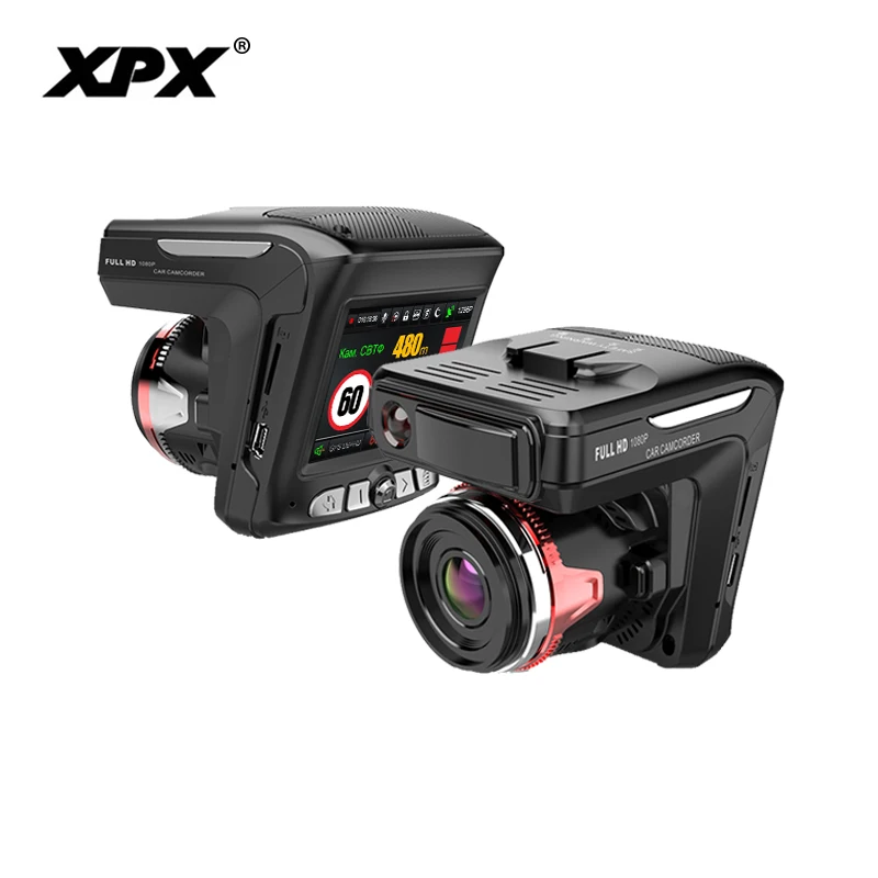 Dash cam XPX G565-STR Car dvr 3 in 1 GPS Radar Dvr  Car DVR Car camera Full HD 1296P G-srnsor Video recorder with antiradar