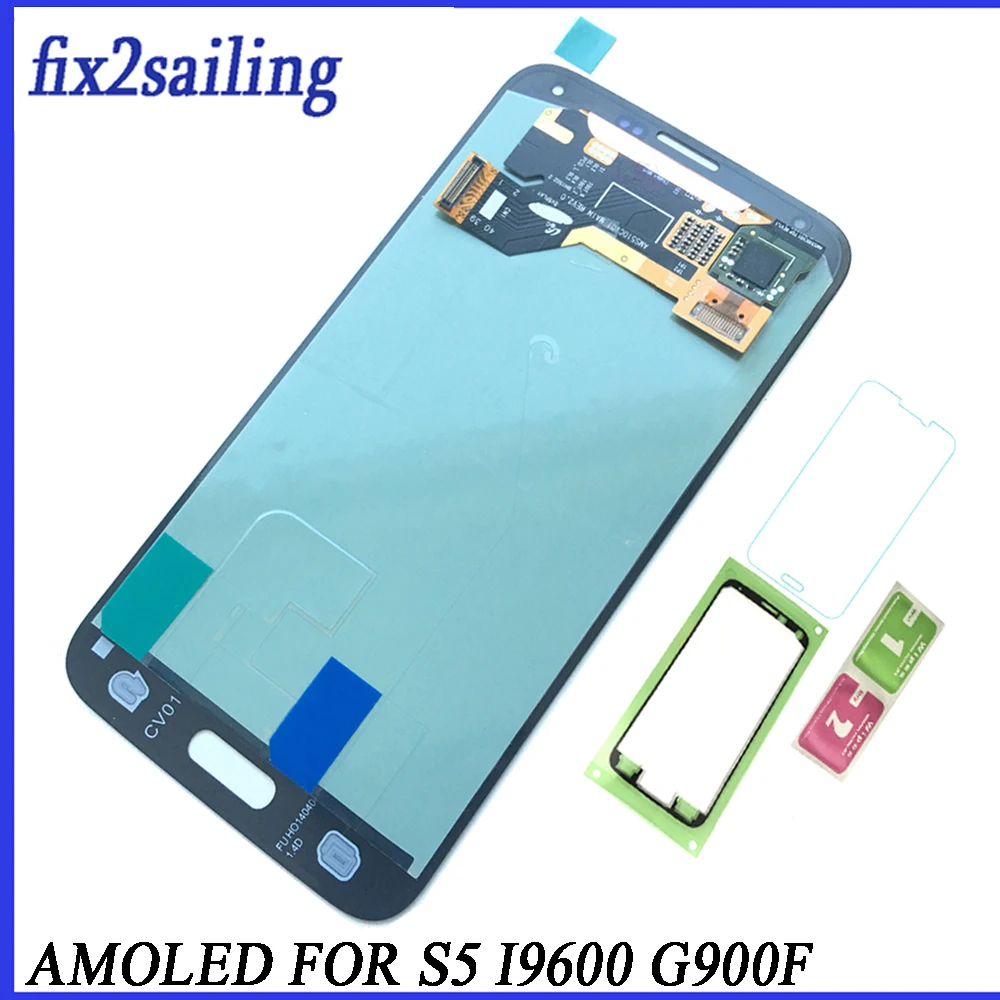 

Super AMOLED Lcd Display For Samsung Galaxy S5 i9600 G900F G900H G900M LCD Screen Replacement Digitizer Assembly free shipping