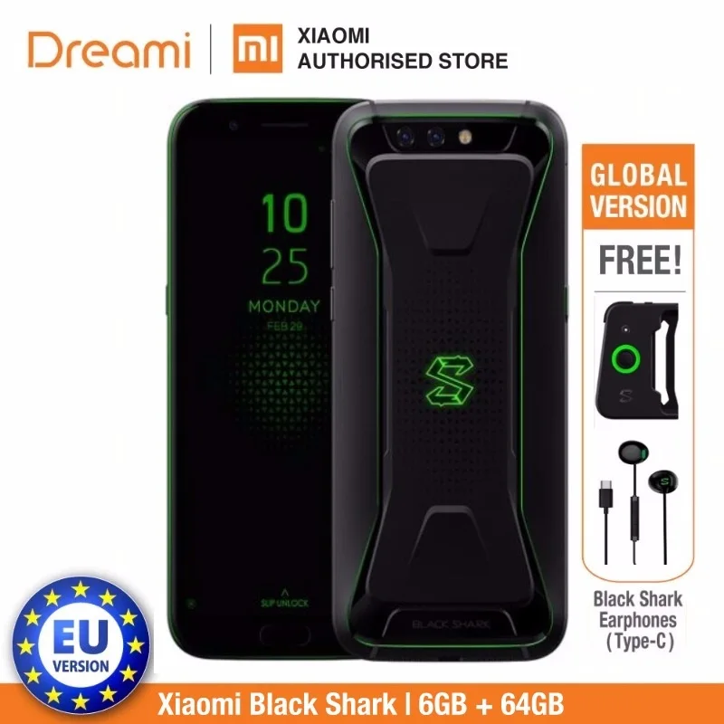 Глобальная версия Xiaomi Black Shark 64 Гб ПЗУ 6 ГБ ОЗУ(официальная ПЗУ) Blackshark