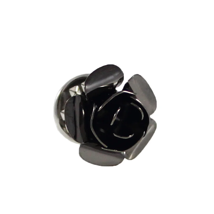 

Black Flower Lapel Pin Gunmetal Plated Metal Flower Suit Pin Holiday Gifts Pins Birthday Gift Lapel Pins
