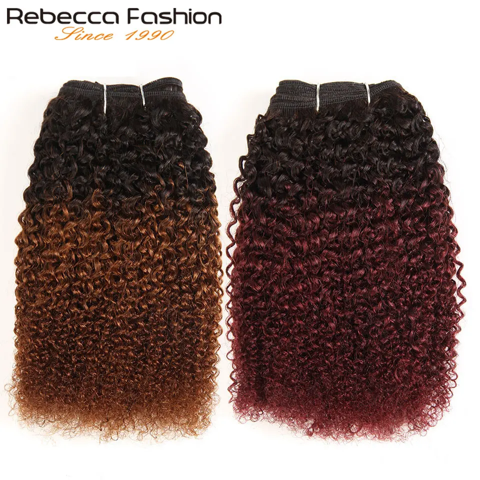 Afro-Kinky-Weave-Curly-Hair-1-Piece-Only-Ombre-Brazilian-Human-Hair-Weave-Bundles-Deal