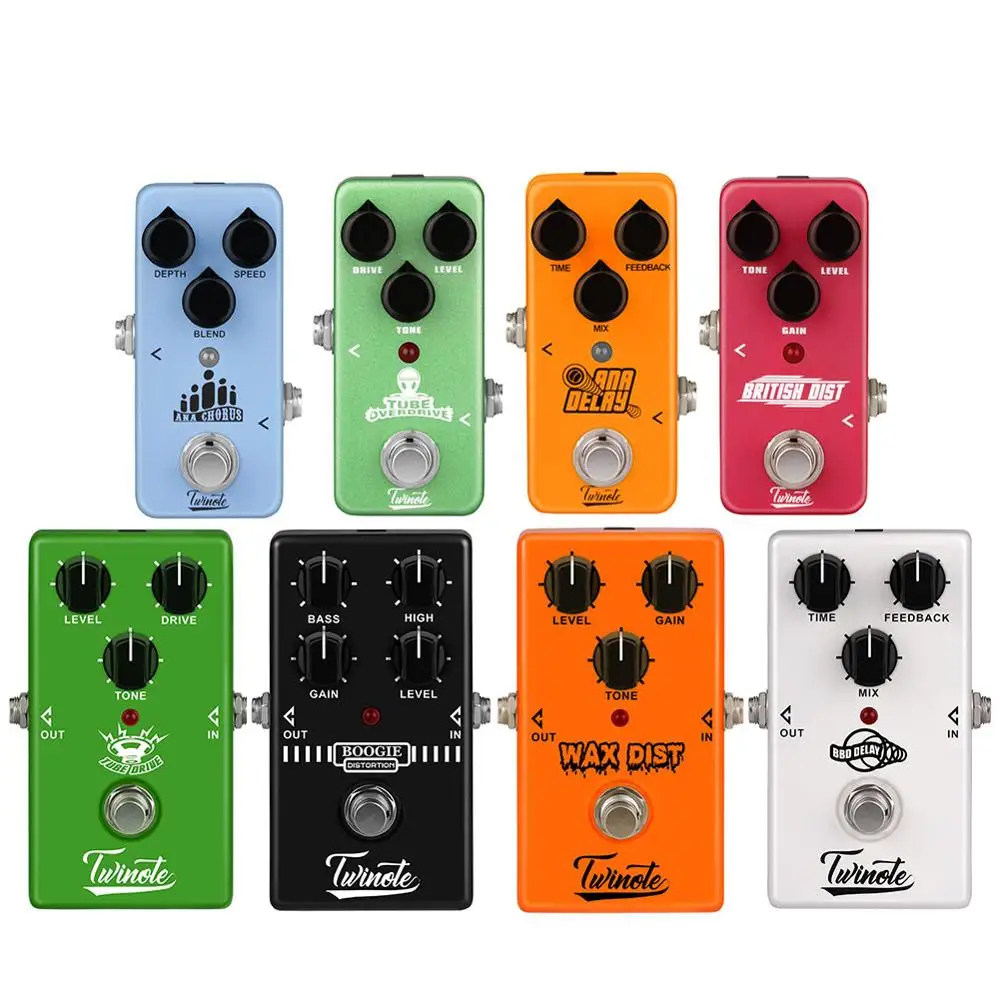 Электрогитара Effects Pedal мини педаль с эффектом Overdrive/distance/Classic/Fuzz/AMP Booster/Boogie Dist/BBD Delay