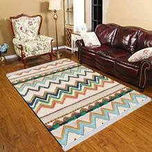 Else Nordec черно-белый ikat скандинавский геометрический 3d принт Противоскользящий килим моющийся декоративный килим Площадь Ковер богемный ковер