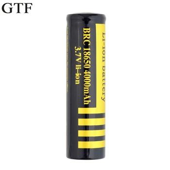 

GTF 1PC 18650 3.7V 4000mAh Rechargeable Li-ion Battery for Flashlight Torch 18650 Battery