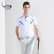 EAGEGOF Летняя мужская тенниска с коротким рукавом модная одежда для гольфа быстросохнущая Мужская толстовка VS DESCENTE рубашка для гольфа