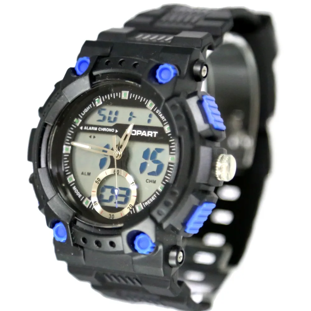 

Date Alarm BackLight Men ALEXIS Camouflage Dual Time Analog Digital Watch AW812B