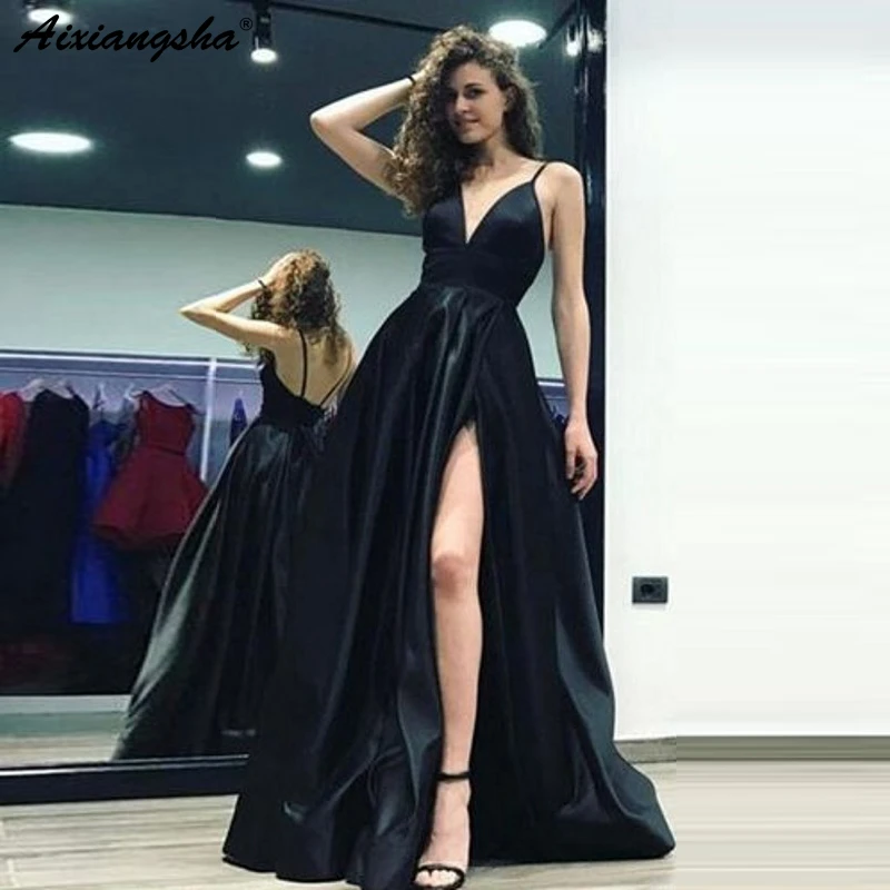 long dress with thigh split