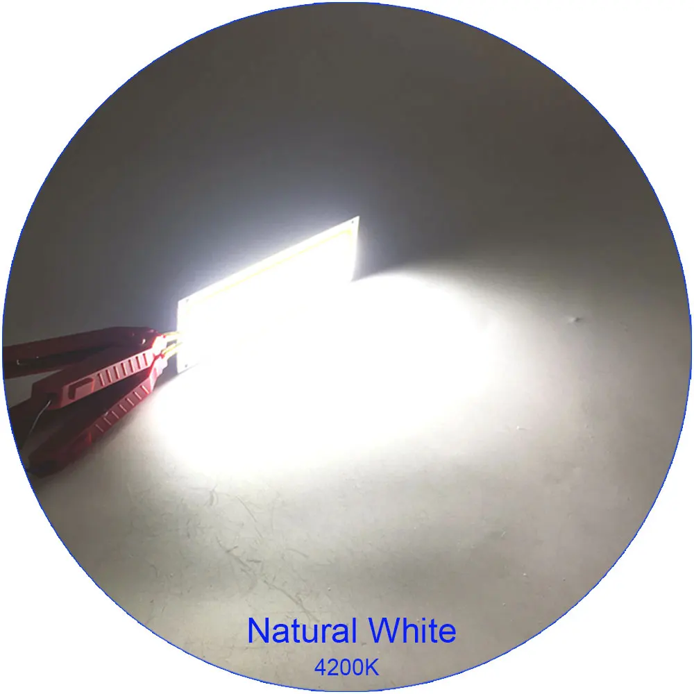 [SUMBULBS] DC 12-14 в COB Светодиодный модуль светильник источник 10 Вт 120*36 мм для DIY автомобиля рабочий дом открытый светильник ing 1000LM ультра яркая лампа - Цвет: Nature White  4200K