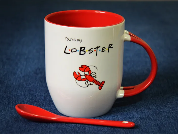 Друзья сериал центральный perk you are my lobster красная кружка с ложкой лучший подарок для вашего любимого
