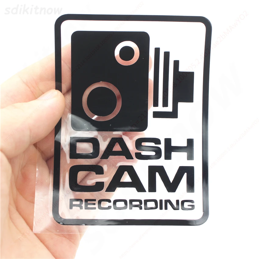 Dashcam Recording Car Sticker Self Adhesive Vinyl 