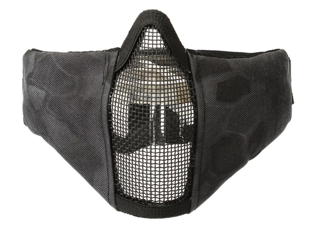 

Tactical Half Face Woven Metal Mesh Mask CM01A Military Airsoft Paintball HLD