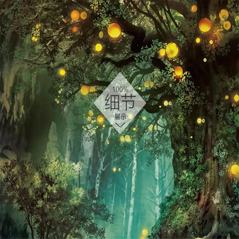 Fantasy forest wishing tree living room TV background wall professional production mural wholesale wallpaper custom photo wall Fantasy forest wishing tree living room TV background wall professional production mural wholesale wallpaper custom photo wall