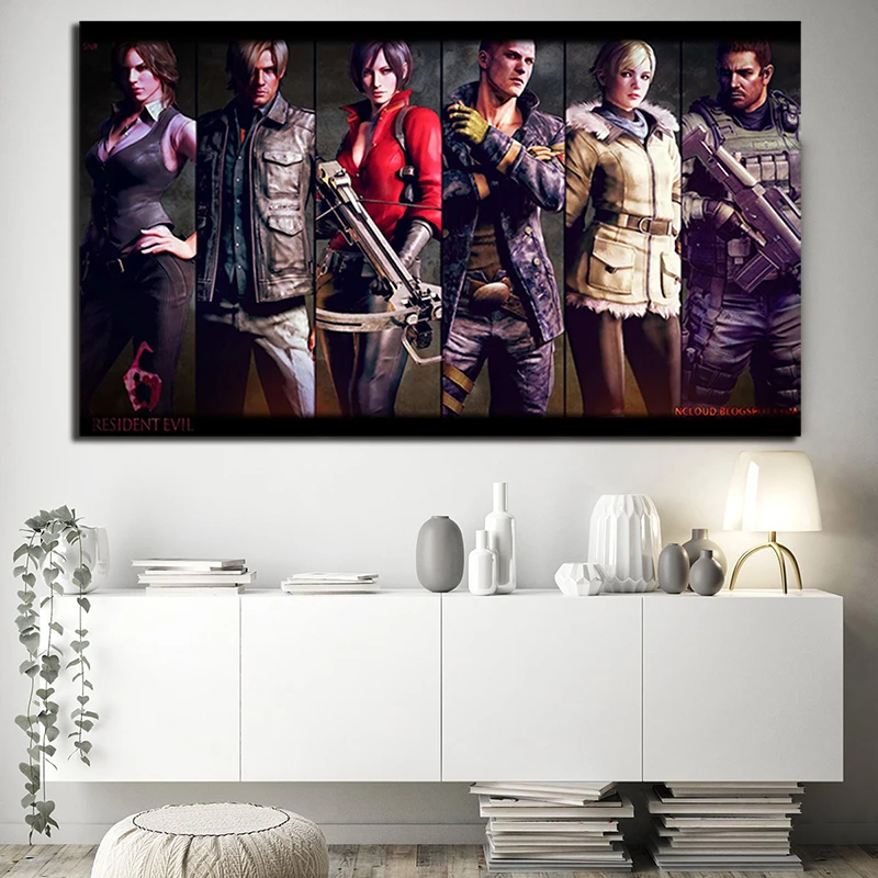 

Characters-Resident 6 Wiki Gu Evil Canvas Prints Picture Modular Paintings for kid's Living Room Poster on The Wall Home Decor