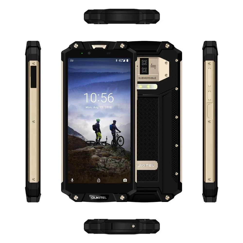 OUKITEL WP2 IP68 Водонепроницаемый 6 0 "18:9 Android 8 MT6750T Восьмиядерный 4 Гб ОЗУ 64 ПЗУ 10000 мАч