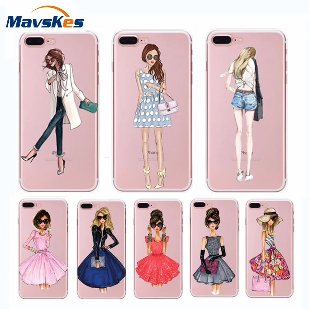 

Soft TPU Case For iPhone 6s 6 Phone Back Silicone Case Cover for iPhone X 10 7 7Plus 8 8 Plus Printing 3D Relief Painted Shell