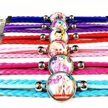 24 шт./лот стиль певица Сива стеклянные браслеты розовый красный фиолетовый синий браслет для обувь девочек для женщин