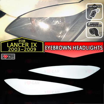 

For Mitsubishi Lancer 9 2003-2009 eyebrows headlights eyelids car styling trim stickers cover brows eyelids trims decoration
