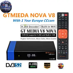 GTmedia V8 Nova DVB-S2 Freesat спутниковый ресивер супер новая версия H.265 Wi Fi + 1 год Европа Испания PT DE PO CCcam ТВ Декодер