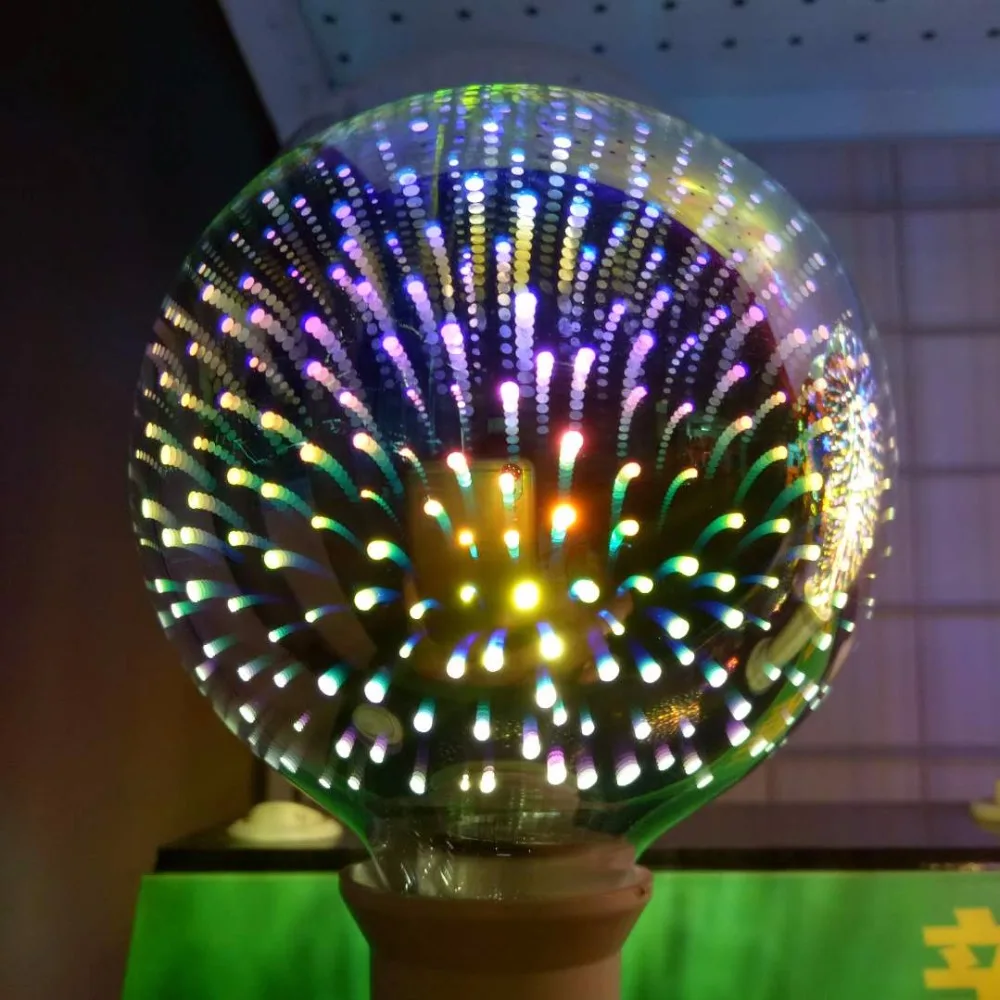 Vintage Edison bombillas E27 4 W 220 V LED Firework 3D decorativo Edison bombillas lámpara de fiesta salón lamparas de techo Vintage Edison bombillas E27 4 W 220 V LED Firework 3D decorativo Edison bombillas lámpara de fiesta salón lamparas de techo