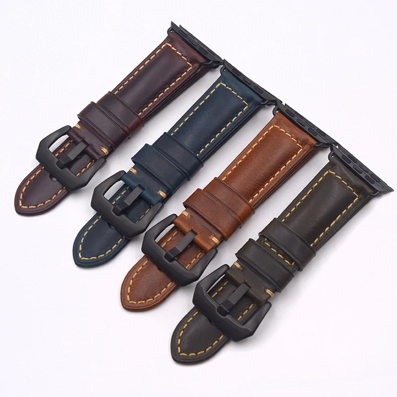 Новые винтажные кожаные ремешки часы аксессуары для iwatch Браслет Apple watch группа 42 мм 38 мм серии 1 & 2 ремешок