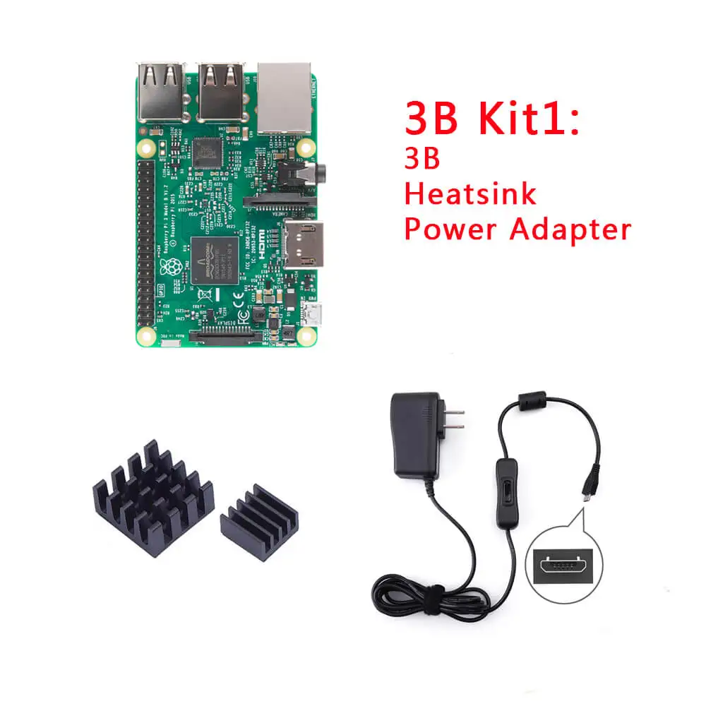 ShenzhenMaker Raspberry Pi 3 B или B+ базовый комплект - Цвет: 3B Kit1