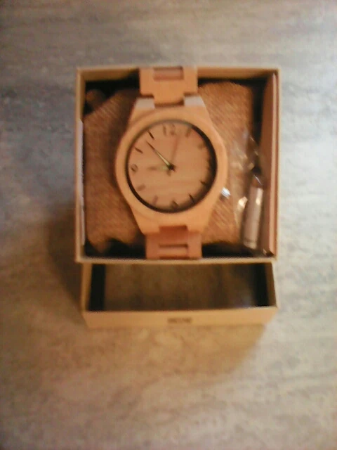 BOBO BIRD Luminous Hand Made Natural Bamboo Watch