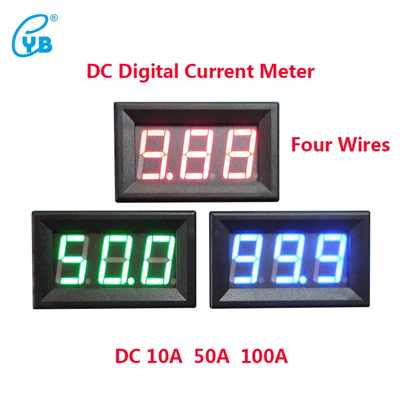 

YB27C LED Digital Ammeter DC Current Meter Tester Digital Ammeter DC0-10A 20A 50A 100A Current Meters Ampermeter