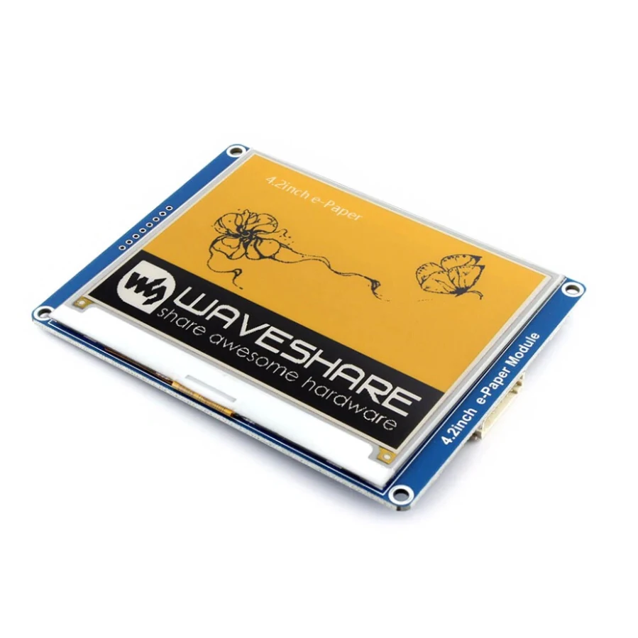 

ShenzhenMaker Store 4.2inch E-Ink Display Module 400x300 E-paper Module Yellow Black White SPI No Backlight. low consumption