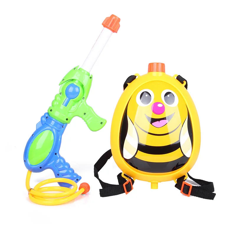 Summer Beach Toys Pressure Water Gun Cartoon Toy Children's Backpack Water Gun for kids