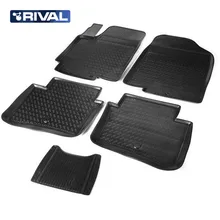 Для Kia Rio III 2011- Коврики в салон 5 шт./компл. полиуретан Rival 12803001