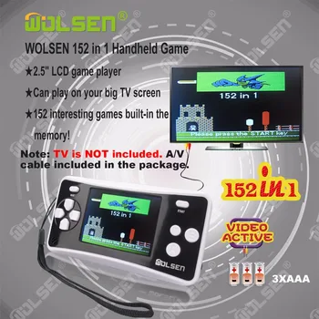 

High quality handheld game consoles mini handheld color video game children gifts classic 152 in 1 game(Black)