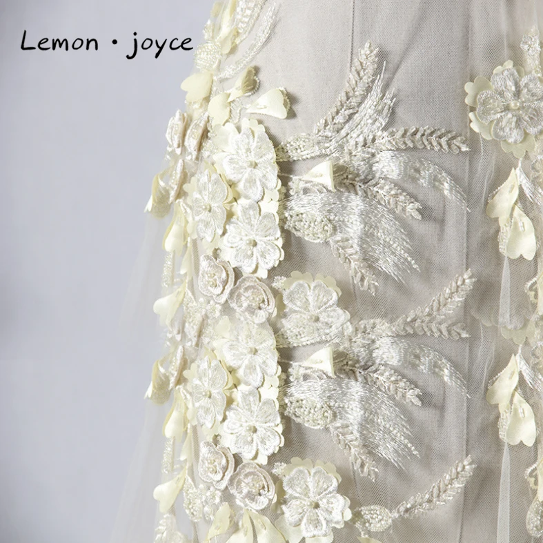 Ручная работа вышивка бисером нежный свадебный Тюль 3D вечернее платье с цветами женские платья новое поступление