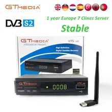 

Satellite TV Receiver Decoder V7S HD DVB-S2 Full 1080P+USB WIFI Upgrade Freesat V7 HD Receptor 1 Year Europe 7 Clines Server