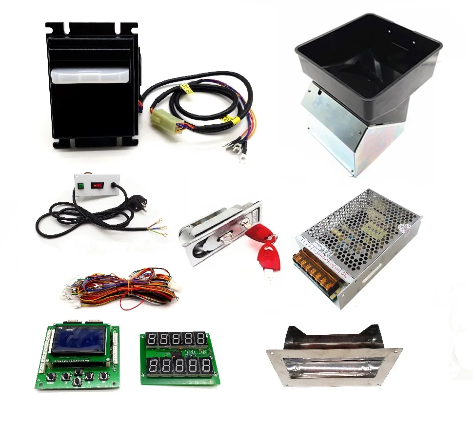 

1 Kit of Multi Banknotes Bill Acceptor to Coin Token with Full Function Control Board Coin Collector for Coin Changer Machine