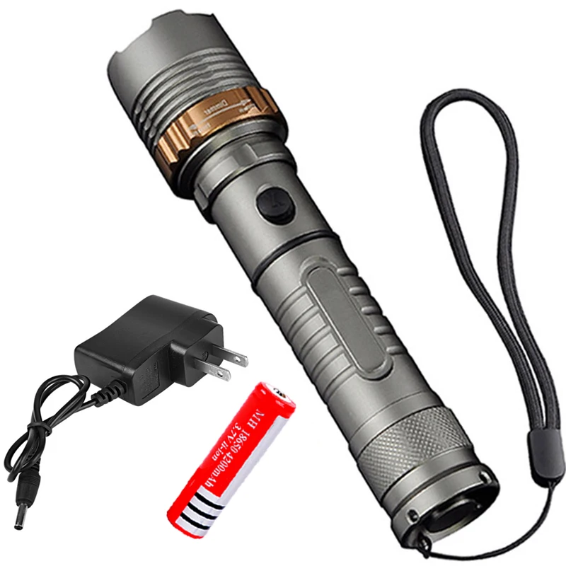 Self Defense Rechargeable LED Flashlight Cree XM L T6 4000LM Torch