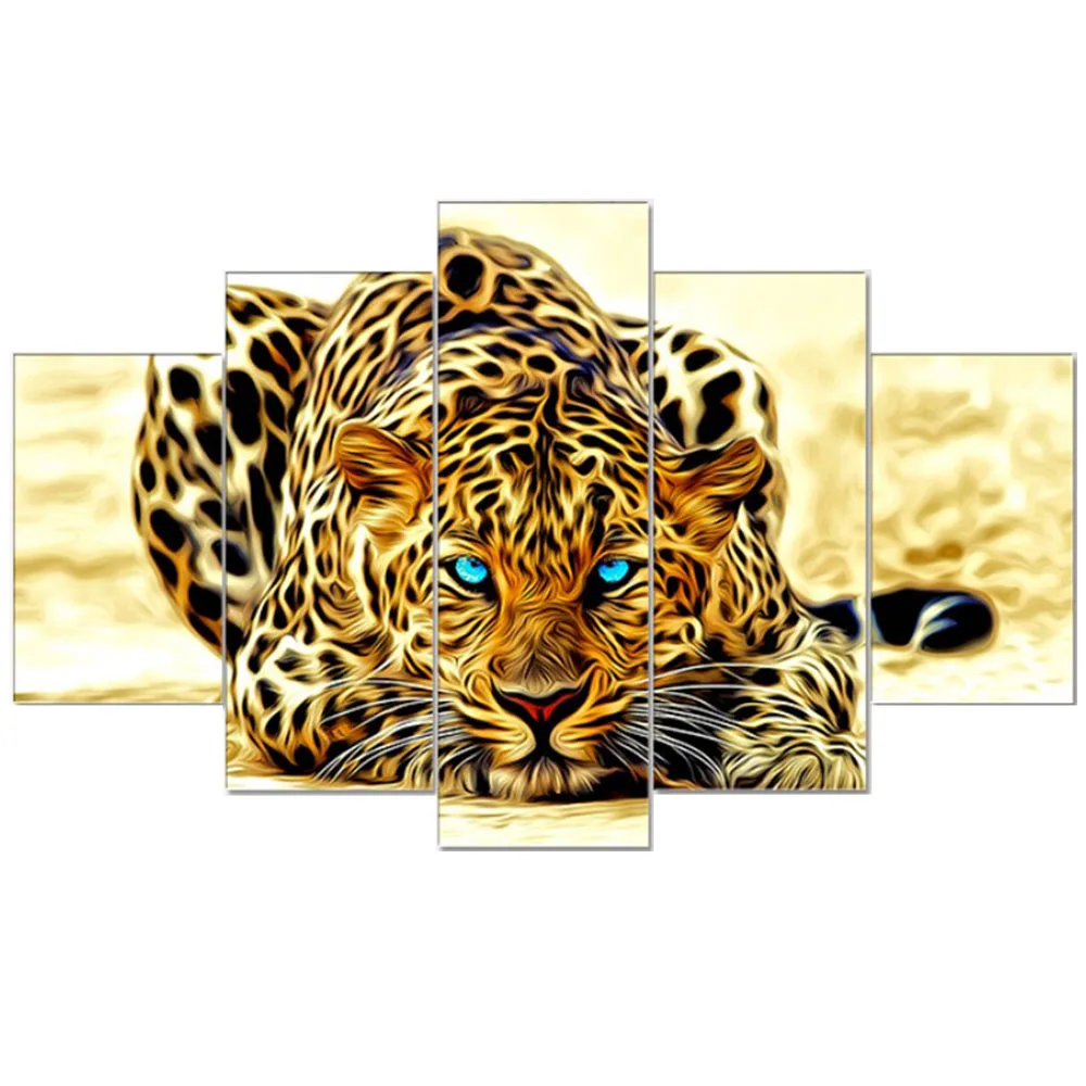 

Framed Modern Painting Picture Leopard Prints on Canvas Wall art for Home Office Room Decoration Gift Stretched Ready to Hang