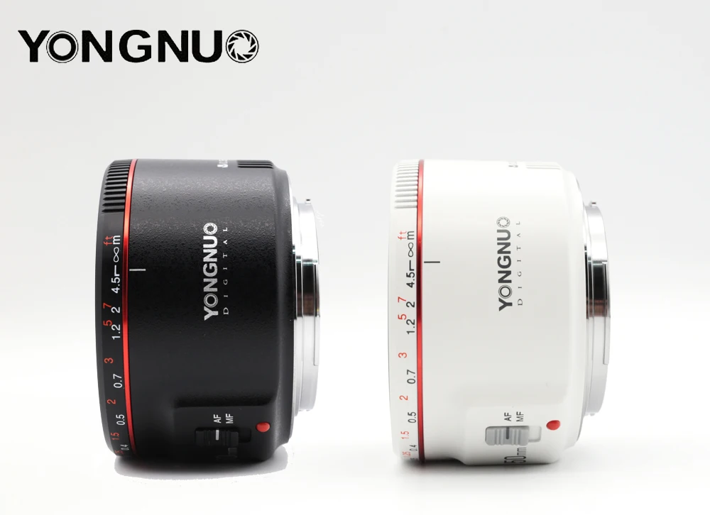 Объектив YONGNUO YN50mm F1.8 II с большой апертурой и автофокусом белый для Canon с эффектом боке объектив камеры EOS 70D 5D II 5D3 600D DSLR