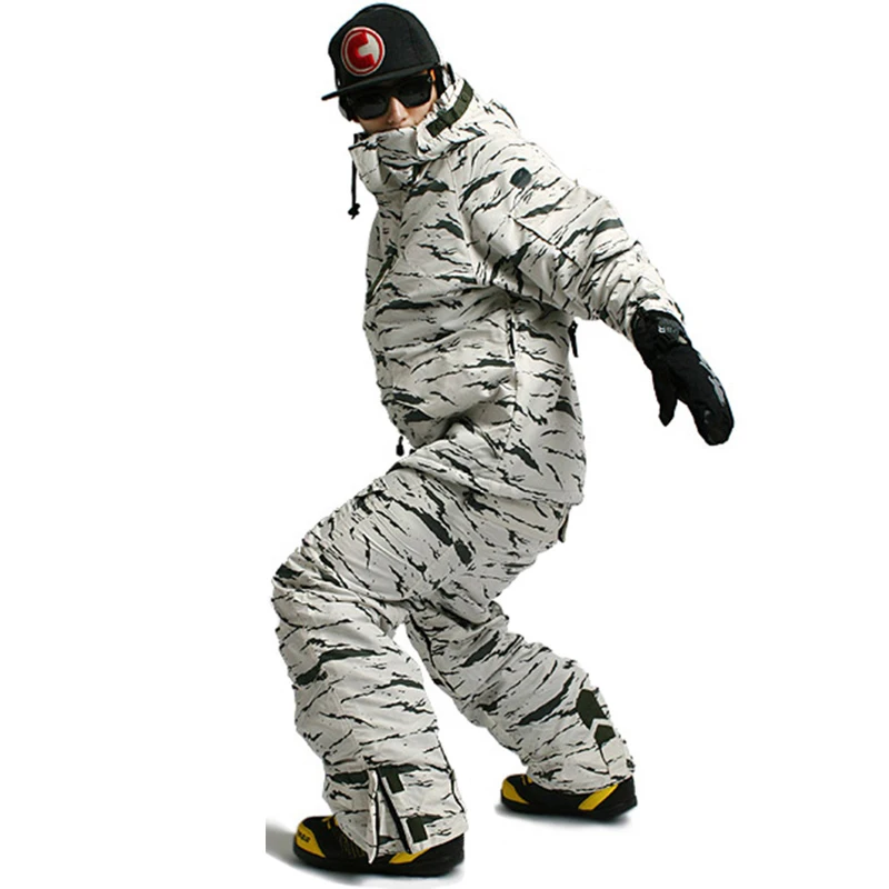 Зимний водонепроницаемый Камуфляжный костюм с надписью «Southplay»(куртка+ штаны) 10000 мм