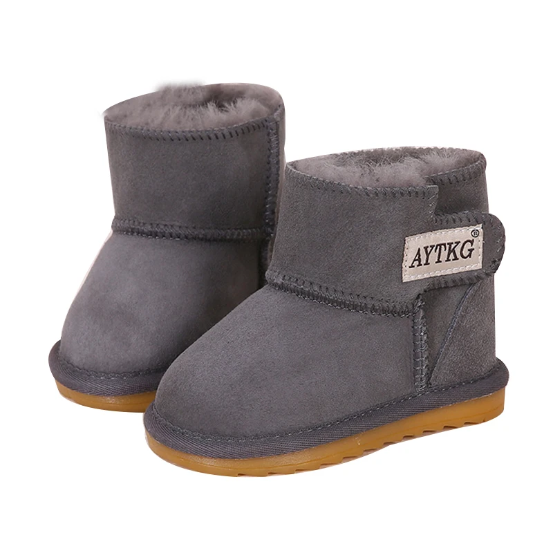 

Fur Baby Boots Kids Shoes Children's Winter Boots for Girls Boys Warm Plush Waterproof Antiskid Hook Loop Outdoor Snow Shoes
