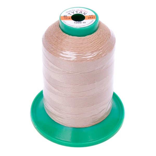Beige 2537 039607 40(210D/4) высокостойкая швейная нить, Tytan, прочность, долговечность, 1000 метров/бобина, pes, модная одежда ручной работы - Цвет: Beige 2537 039607