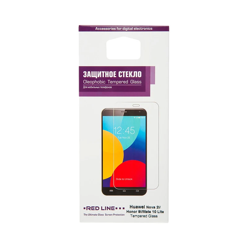 Защитное стекло Red Line для Huawei Nova 2i/Honor 9i/Mate 10 Lite Full Screen белое|Защитные стёкла и